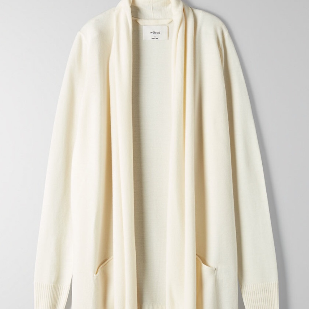Aritzia Wilfred flaubert merino sweater cardigan